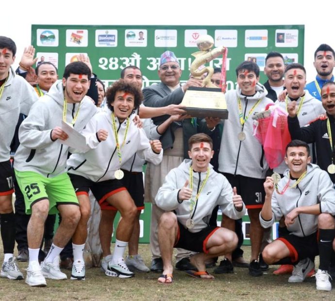 पुलिसलाई हराउँदै ब्ल्याक बुल्सले जित्यो आहा ! रारा पोखरा गोल्डकपको उपाधि