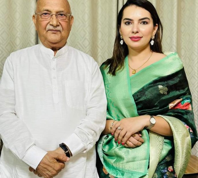 ऋषि धमला पत्नी एलिजा केपी ओलीलाई ‘बुबा’ भन्दै पुगिन बालकोट