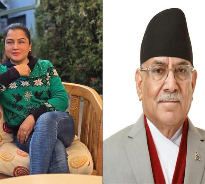 प्रचण्डलाई रेखाको प्रश्न : हाम्रो सत्ता आएपछी सुनको चर्पी हुन्छ भनेको होइन र ?
