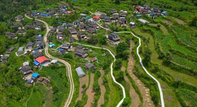 बिम गाउँमा पक्की पदमार्ग