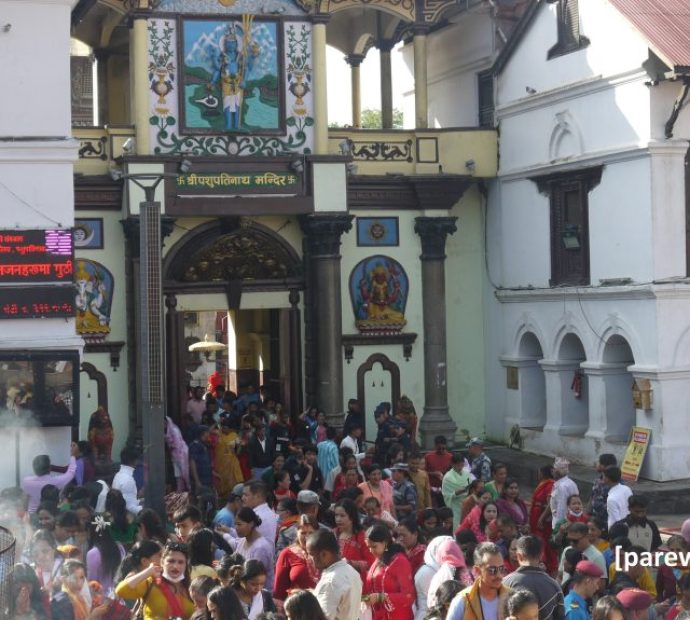 साउनको दोस्रो सोमबार, विहानैदेखि पशुपतिमा घुइँचो