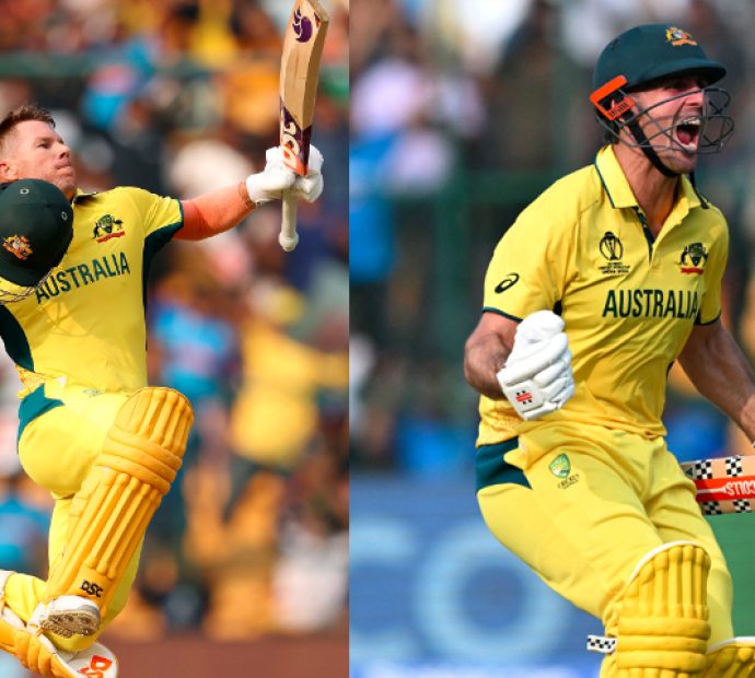 वार्नर र मार्शको शानदार शतकमा अस्ट्रेलियाको विशाल योगफल