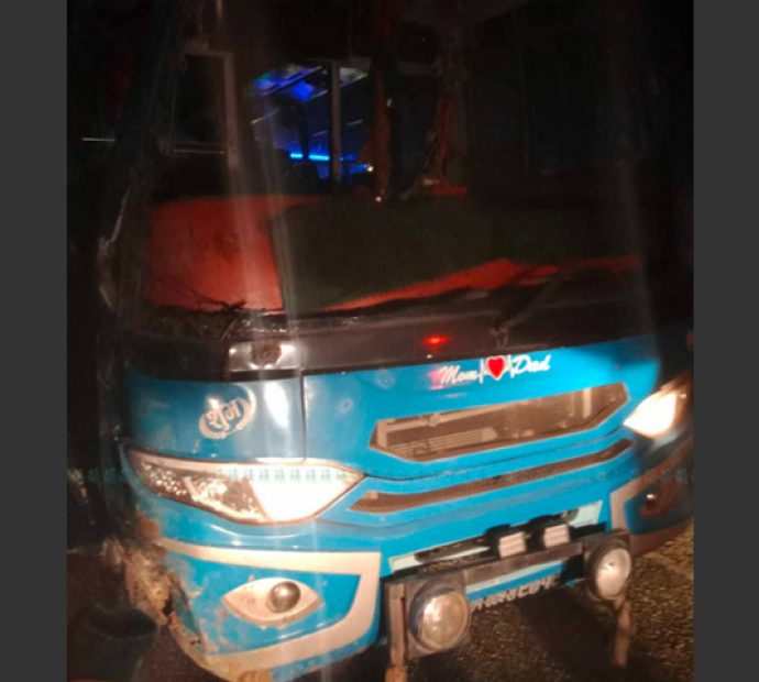 दाङमा रात्रीबस दुर्घटना हुँदा दुईजनाको मृत्यु
