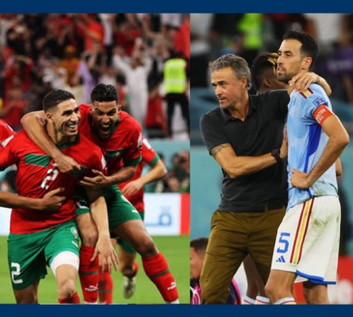 स्पेनमाथि ऐतिहासिक जीत निकाल्दै मोरक्को क्‍वाटरफाइनलमा