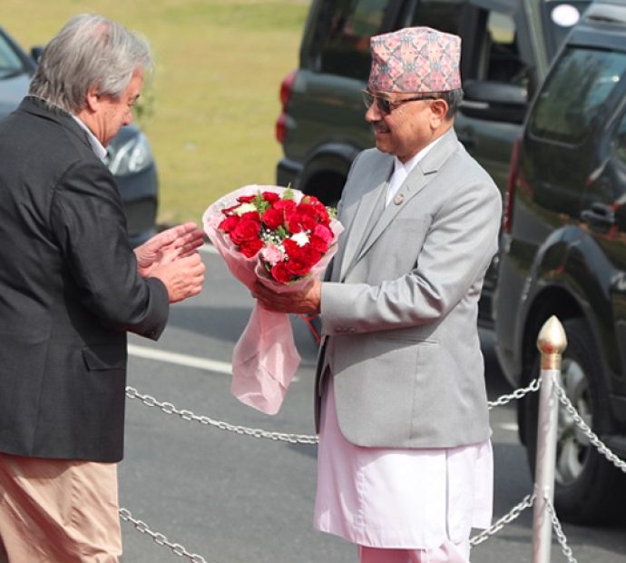 नेपाल भ्रमण सकेर फर्किए राष्ट्रसंघका महासचिव गुटेरेस