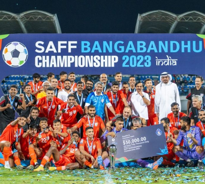 भारतलाई नवौंपटक साफ च्याम्पियनसिपको उपाधि