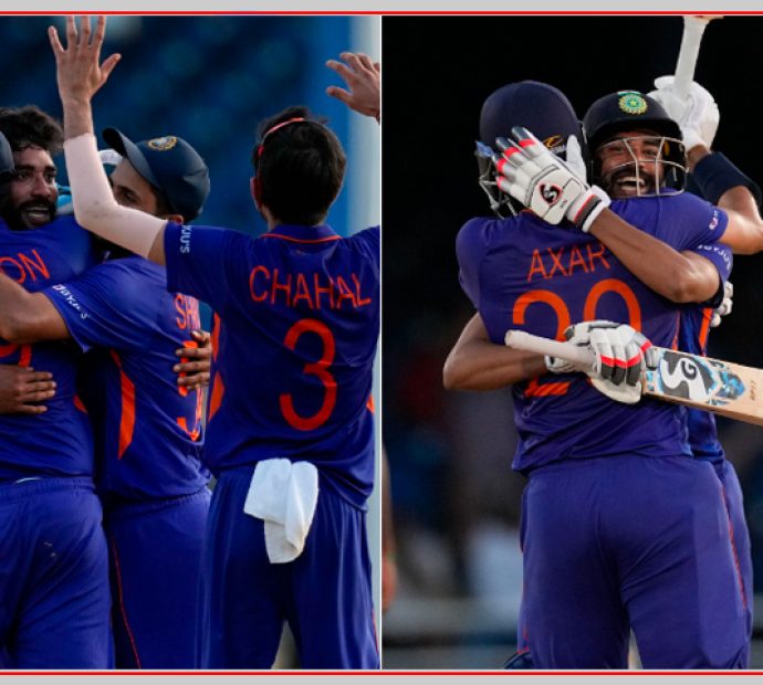 अक्षरको उत्कृष्ट ब्याटिङमा वेस्टइन्डिजमाथि भारतको अर्को रोमाञ्‍चक जीत