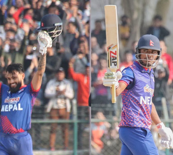 भुर्तेलको शतक र रोहितको अर्धशतकमा नामिबियाविरुद्ध नेपालको कीर्तिमानी जीत