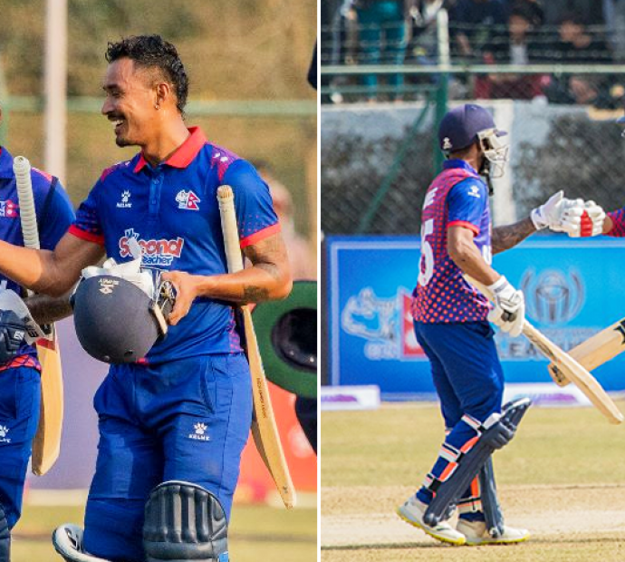 ऐरी र मल्लको उत्कृष्ट ब्याटिङमा नेपालले स्कटल्यान्डलाई हरायो