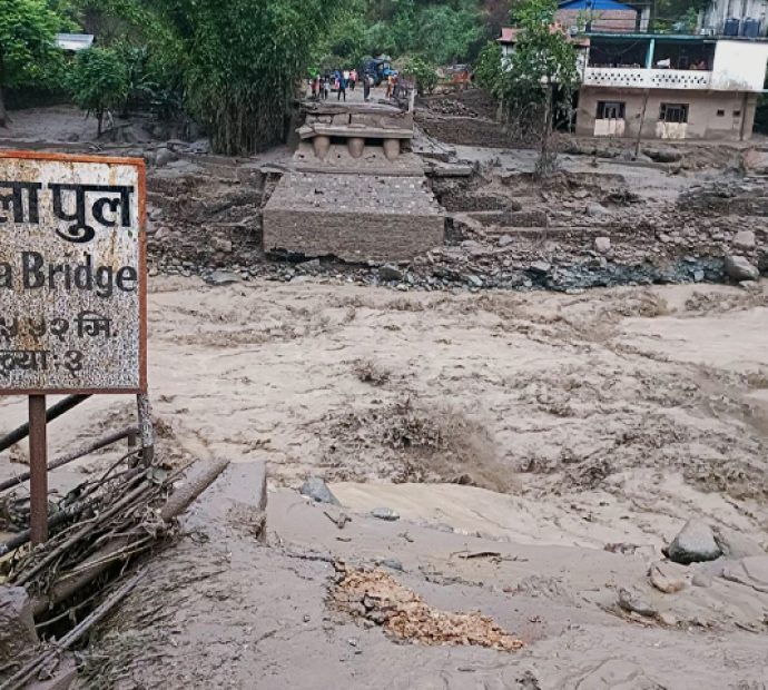 पाँचथरमा बाढीपहिरोले ११९ परिवार विस्थापित