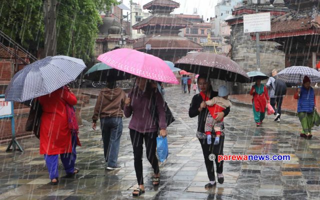 काठमाडौँमा भारी वर्षा
