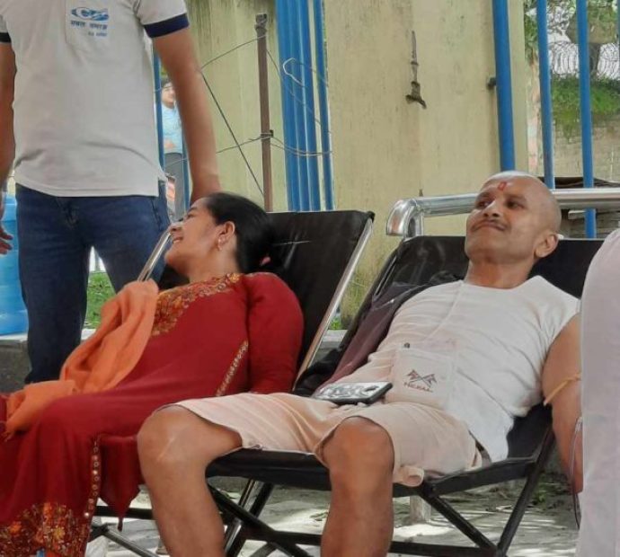 बौद्ध महाङ्कालमा ७२ जनाले गरे रक्तदान 