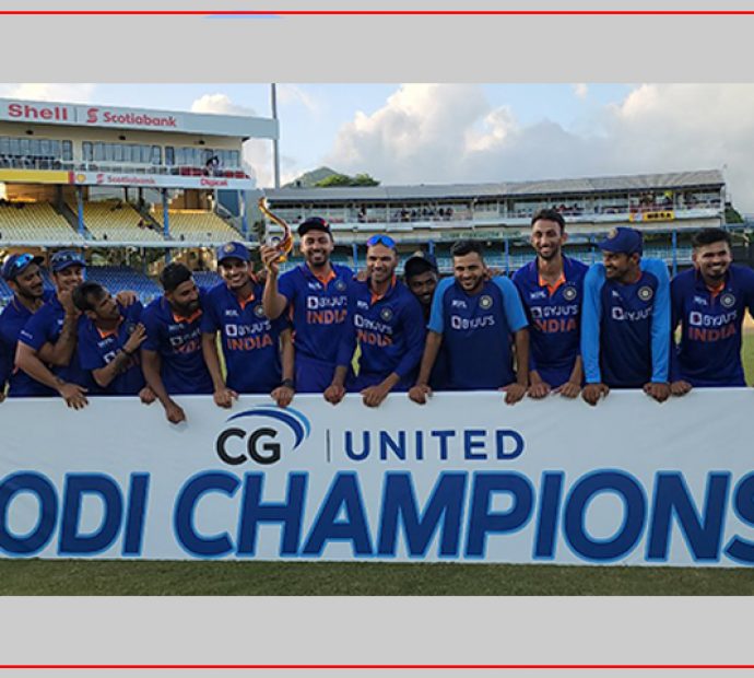 वेस्टइन्डिजसँगको एकदिवसीय श्रृंखला भारतद्वारा ‘क्लिनस्वीप’